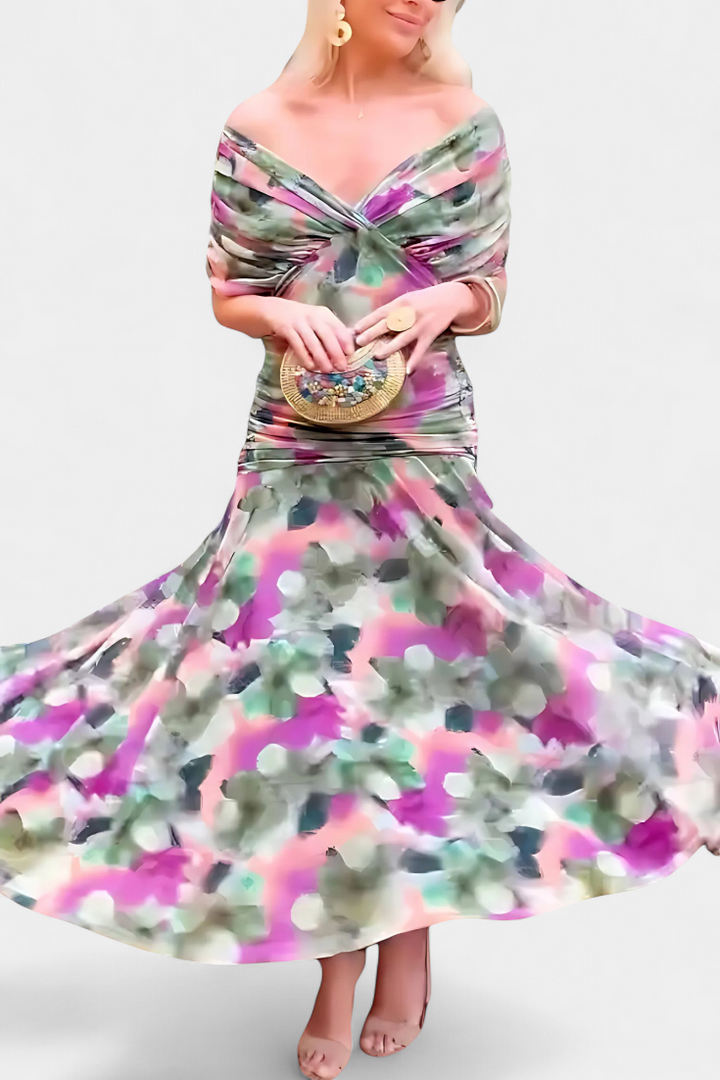 Levenhem - שמלת V-צוואר אלגנטית עם מגע רך