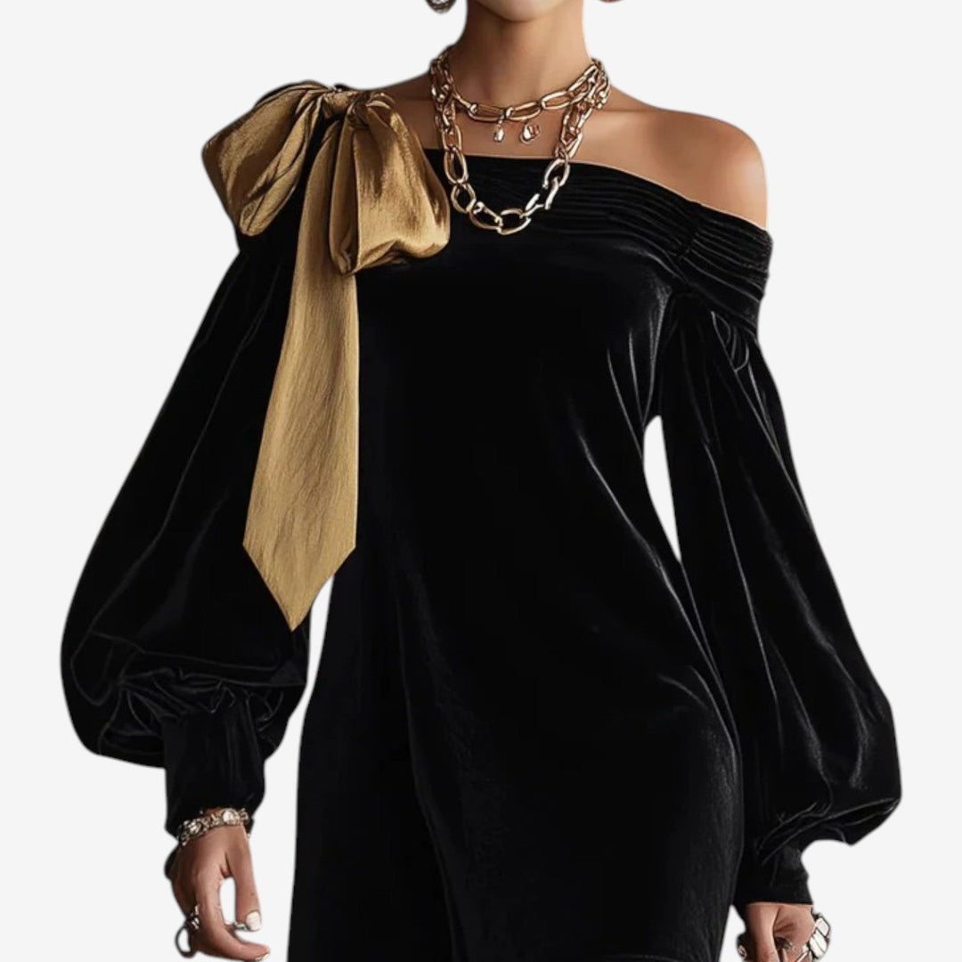 Aldowicz - שמלה אסימטרית רכה ונוגעת