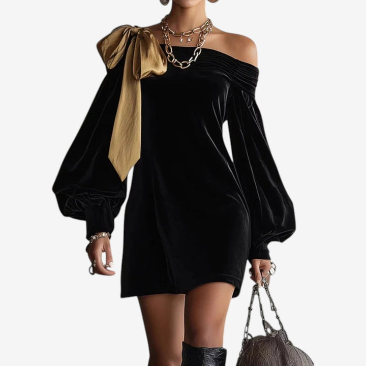 Aldowicz - שמלה אסימטרית רכה ונוגעת